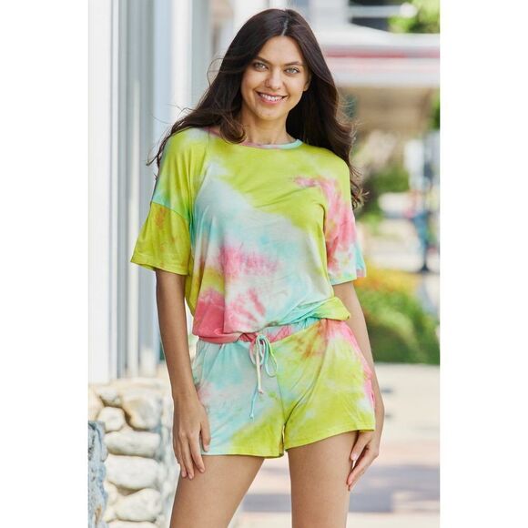 Geegee Dying For You Tie Dye Lounge Top - Picture 1 of 6